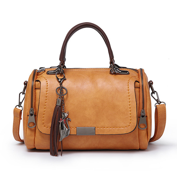 Retro One-shoulder Diagonal Boston Pillow Bag Q119-CJNS1145840