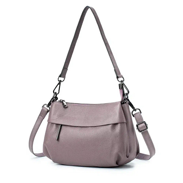 Color: Blue - High Quality Real Leather Handbag Ladies' Genuine Leather Shoulder Bags Women's Casua F640-12000037636173038