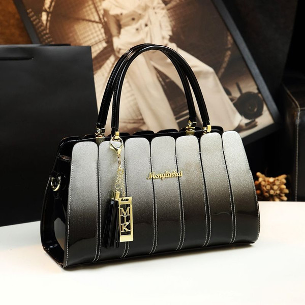Color: Grey - All-Match Lady Bag Zipper Buckle Mother Bag Single Shoulder Messenger Q119-CJNS118910205EV
