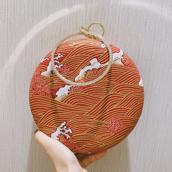 Color: Purple flowers - Retro Bag Female New Portable Messenger Mother Bag With Cheongsam Q119-CJNS116154915OL