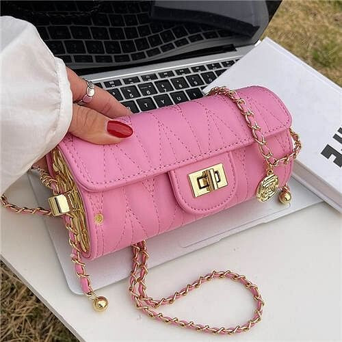 Unique Cylinder Design Fashion Wholesale Women Handbag - Pink A392-fhbg0331