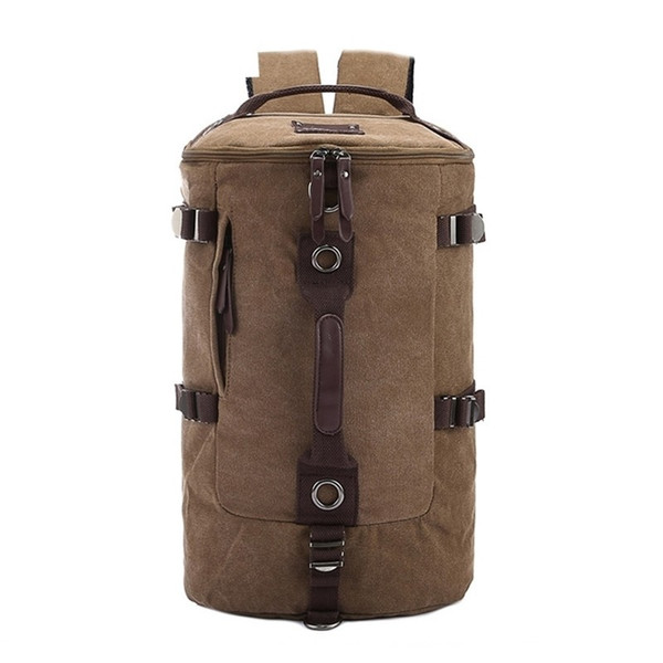 Large Capacity Travel Mountaineering Canvas Bucket Shoulder Backpack Bags Q119-CJBHNSNS01136