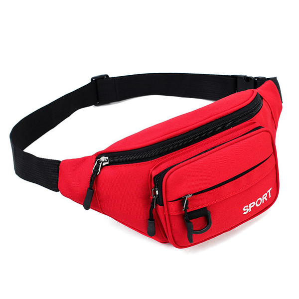 Bag style: C, Color: Red - Women's Chest Bag Pure Color Student Embroidery Diagonal Small Bag Waist Q119-CJNS116232613MN