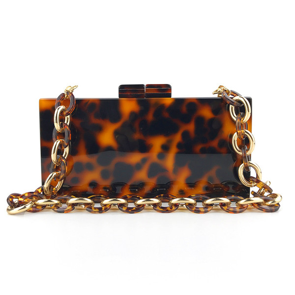 Color: Leopard, Bag style: B - Evening Bag Fashion Leopard Print Acrylic Female Bag Q119-CJNS120663102BY