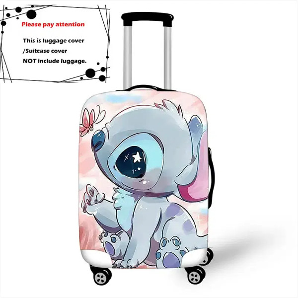 Color: green, Size: L - Lilo Stitch Elastic Luggage Protective Cover Trolley Suitcase Dust Bag Case F640-12000030775517318