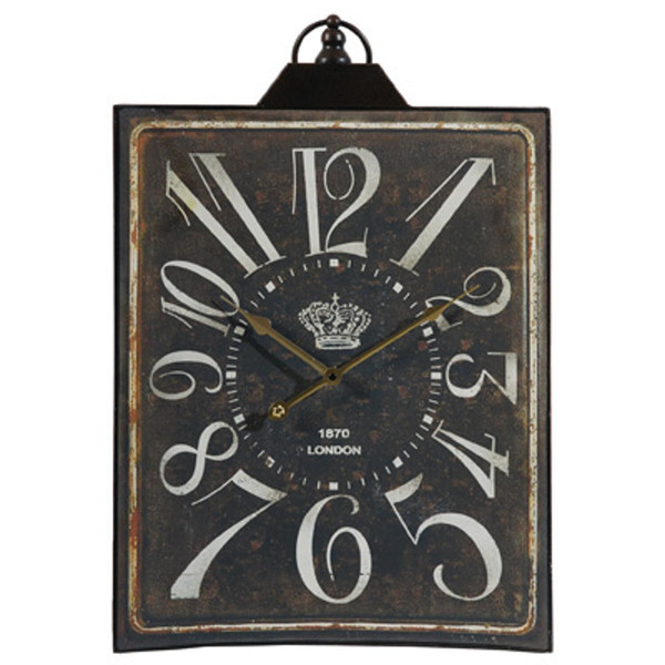 Vintage Style Black and White Iron Wall Clock N270-401290