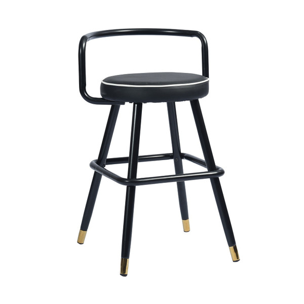 Set Of Two 32" Black Backless Counter Height Bar Chairs N270-483782