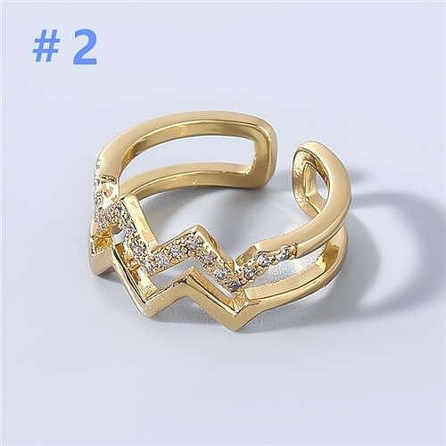 U.S. Fashion Rhinestone Inlaid Geometric Design Women Wholesale Jewelry Costume Ring A392-fari0911