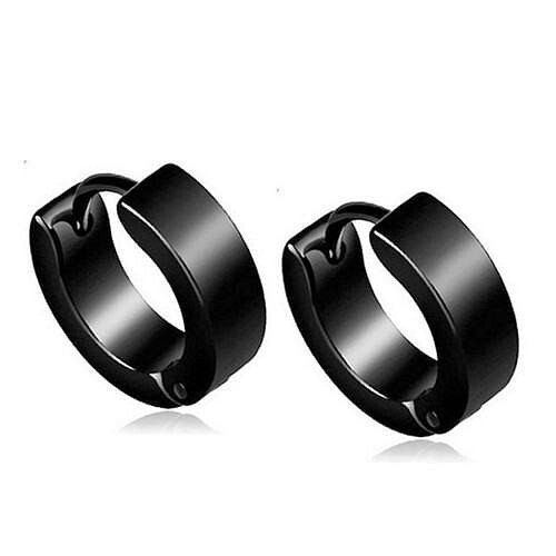 High Fashion Titanium Steel Cool Style Ear Clips - Black A392-fear3406