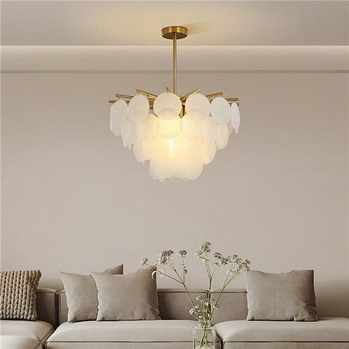 Modern French Style Home Light Wholesale Glass Round Leaf Chandelier A392-flig0127