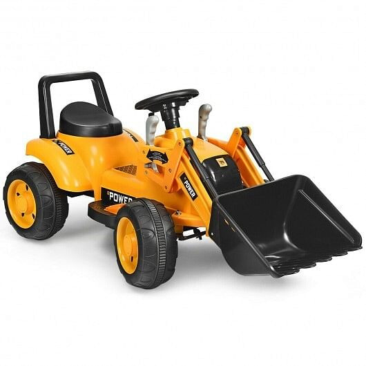 Kids Ride On Excavator Digger 6V Battery Powered Tractor-Yellow B593-TY327672