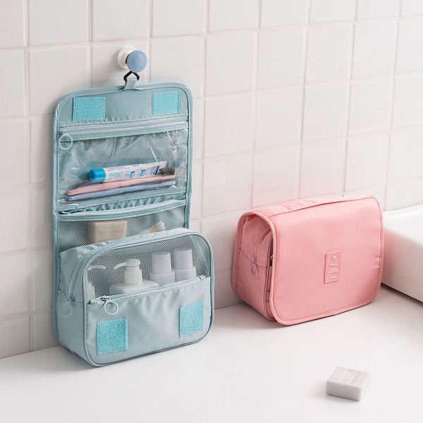 Hanging Toiletry Bag Travel Organizer Wash Make Up Cosmetic Bag Case for Women Men Toiletry Kit Cosm C122-1298305