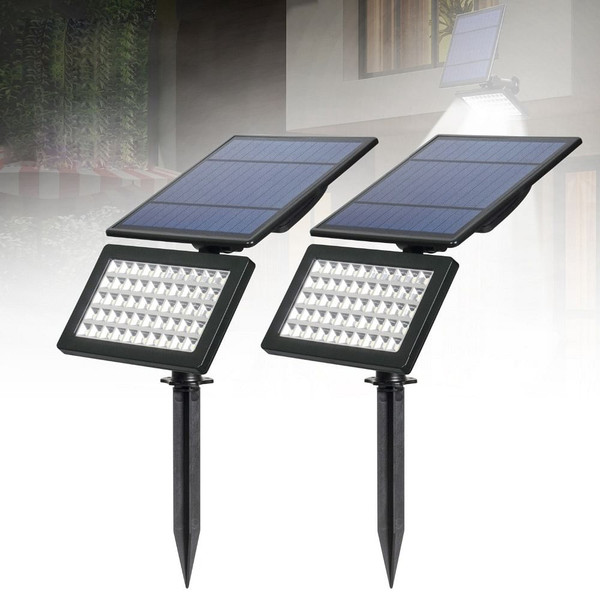 5W Solar Power 50 LED Spotlight Waterproof Landscape Wall Security Light for Outdoor Garden Lawn C122-1299714