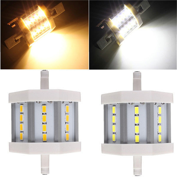 Dimmable R7S 5W 78mm 12 LEDs AC 220V White/Warm White LED Light Bulb C122-964961