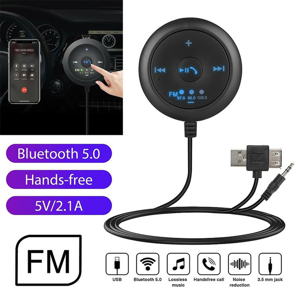 Car  5.0  Bluetooth-compatible  Receiver  Transmitter Mp3 Music Player Handsfree Calling Navigation K484-PAU_0F58C2Q9
