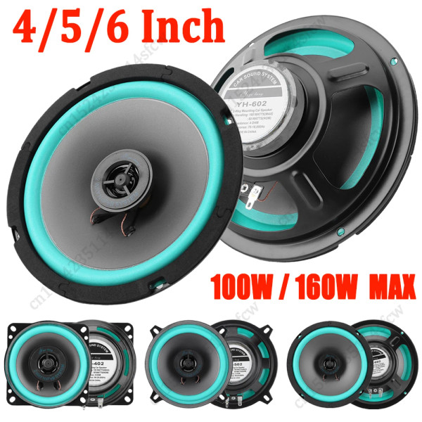 Size: 8" - 4/5/6 Inch Car Speakers 100W/160W Max Universal HiFi Coaxial Subwoofer Car Audio Music S F640-12000037306431789