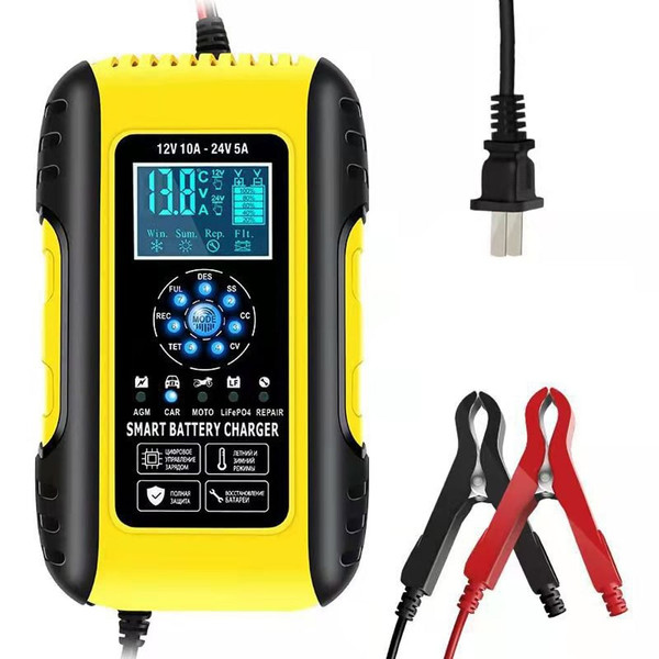 Car Battery Charger 12v 24v 10a 7-stage Fully Automatic Charging Motorcycle Battery Charger Maintai K484-PAU_0HTCU3IV
