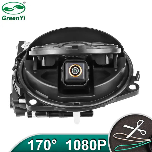 Color Name: Silver, Voltage: 12V - 170?° AHD 1080P Flip Emblem Rear View Reverse Backup Camera For  F640-12000038980654274