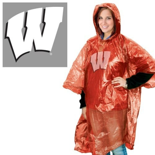 Wisconsin Badgers Rain Poncho Z157-9960625320