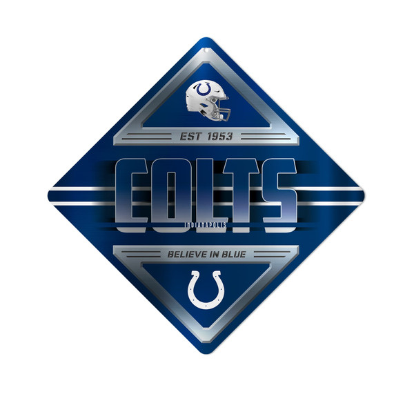 Indianapolis Colts Sign Metal Diamond Shape Z157-1140746232