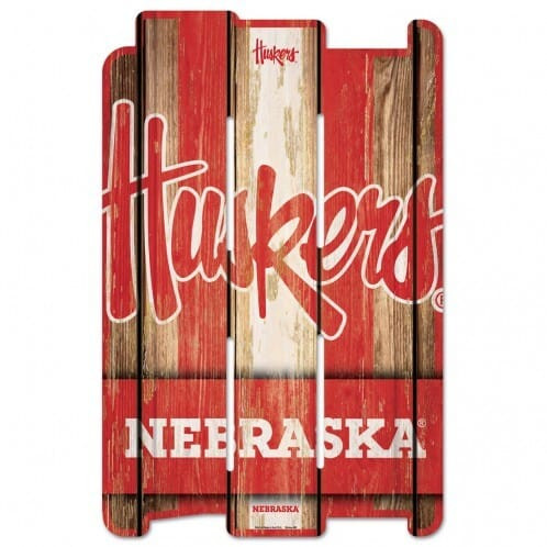 Nebraska Cornhuskers Sign 11x17 Wood Fence Style Z157-3208509838