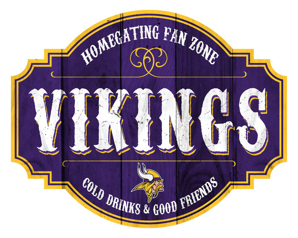 Minnesota Vikings Sign Wood 12 Inch Homegating Tavern Z157-7846118157