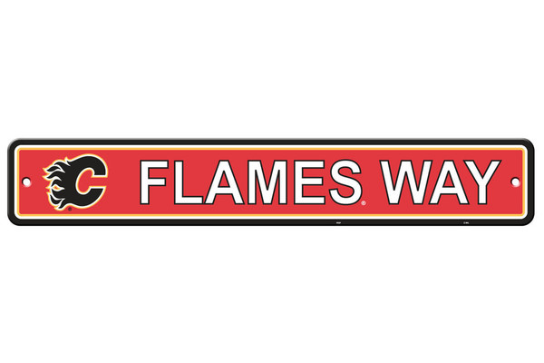 Calgary Flames Sign 4x24 Plastic Street Style CO Z157-2324580321