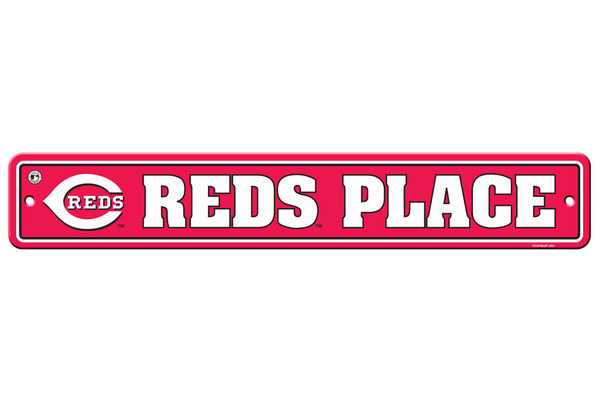 Cincinnati Reds Sign 4x24 Plastic Street Style CO Z157-2324560317
