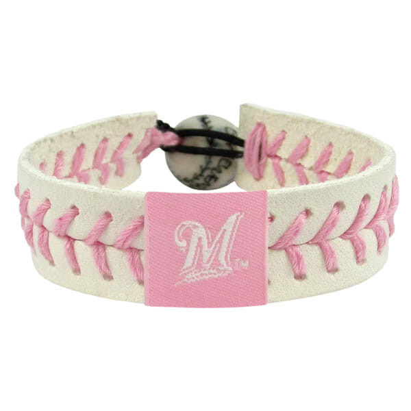 Milwaukee Brewers Bracelet Baseball Pink CO Z157-7731400192