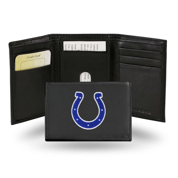 Indianapolis Colts Wallet Trifold Leather Embroidered Z157-2499424511