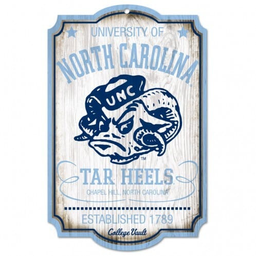 North Carolina Tar Heels Sign 11x17 Wood College Vault Style Z157-3208574453