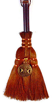 9 1/2" Celtic Triple Goddess broom H558-FBRM001