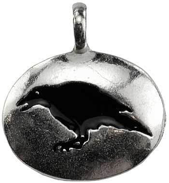 Raven totem amulet H558-ATRAV