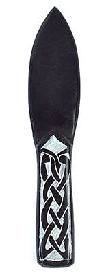 8" Black Celtic soapstone athame H558-RA140