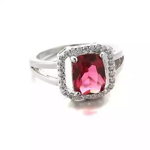 Color: Ruby Rose,Size: 9 - Blissful Princess Cut Ring K290-6038013253