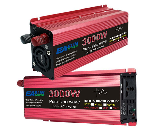 Color: Red, Electrical outlet: EU-3000w, style:  - Electric On-board Power Converter Q119-CJJY161313406FU