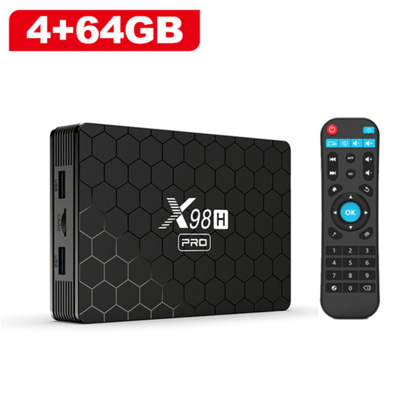 Smart TV Box Android 12 X98h Pro Quad Core 4k Media Player 2.4g 5g Wifi Bluetooth 5.0 EU Plug 4+64GB K484-PEL_0O3A0QVA