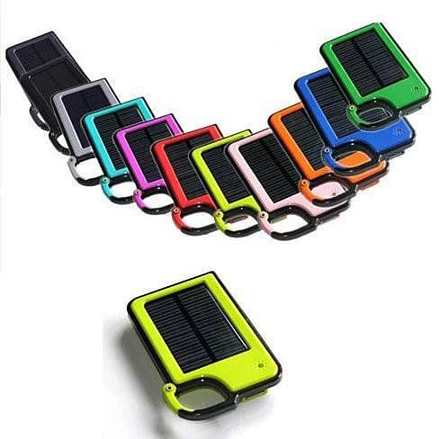 Color: Pink - Clip-on Tag Along Solar Charger For Your Smartphone K290-1204657248
