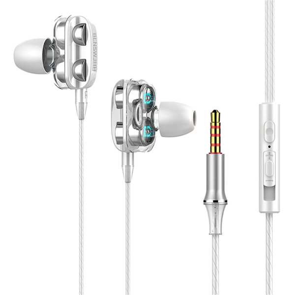 Dual Drivers Wired Headset Quad-core Dynamic Hi-fi Headphones with Mic Speaker for Huawei Xiaomi Wh K484-PEL_0M8YWNZ1