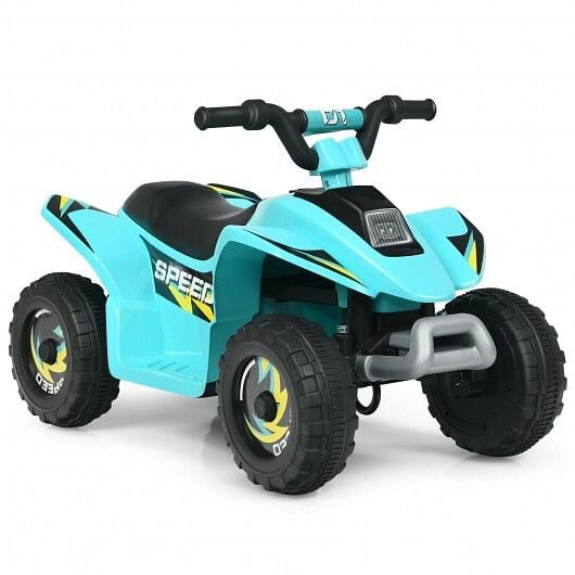 6V Kids Electric ATV 4 Wheels Ride-On Toy -Blue - Color: Blue D681-TY327787NY