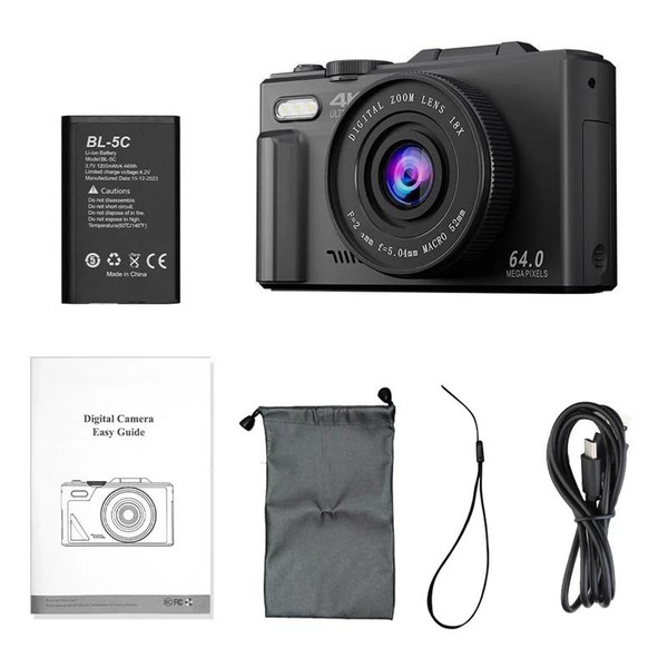 Bundle: Bundle4, Color: Red, Ships From: CHINA - New! Compact Digital Photography Camera 4K 18X Dig F640-12000044615721679