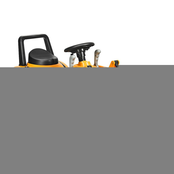 Kids Ride On Excavator Digger 6V Battery Powered Tractor-Yellow - Color: Yellow D681-TY327672YW