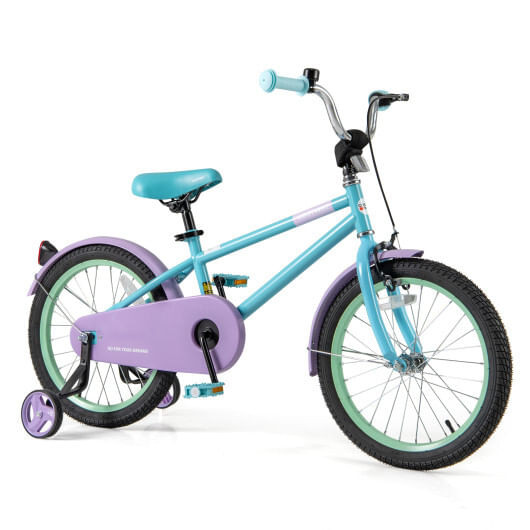 Kids Bike with Adjustable Handlebar and Saddle Purple-18 Inches - Color: Purple - Size: 18 inches D681-TS10177NY-18