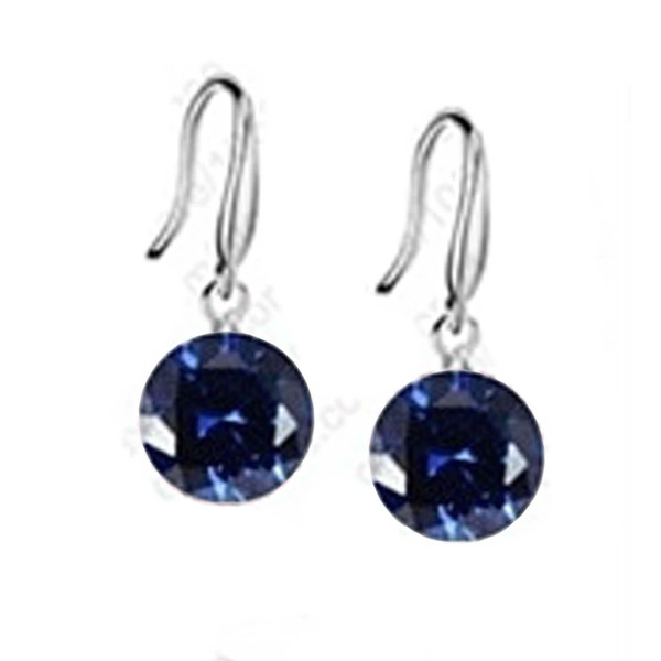 Size: 10mm - Large,Color: Blue Sapphire - Colorful Diamond in the Sky - Drilled Crystal Diamond in  K290-1261821444