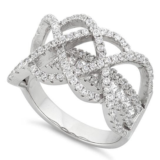Ring Size: 8 - Ring Ceremony Double Infinity 2 In 1 CZ Ring K290-25537418512