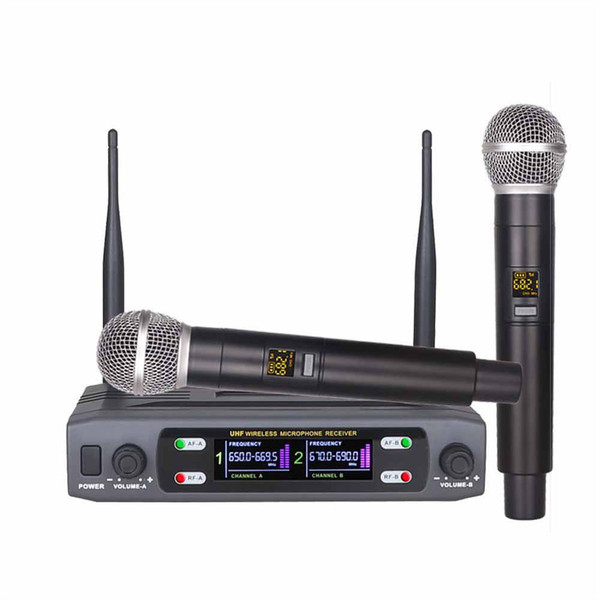 K2 Wireless Microphone Handheld Dual Channel Uhf Fixed Frequency Dynamic Mic for Karaoke Wedding Pa K484-PEL_0PEHFU9M