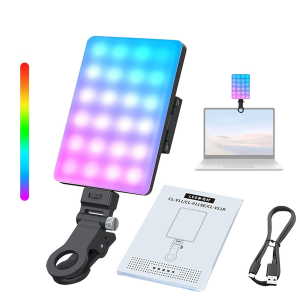 V11rgb Clip Fill Video Light Mobile Phone Selfie Photography Fill Camera Lighting Panel Outdoor Pho K484-PEL_0PUYUK8F