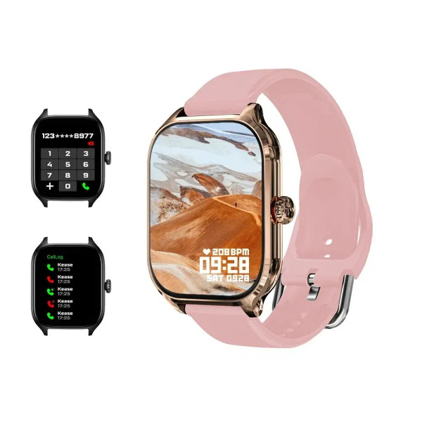 Color: Pink - LAXASFIT H9 Smartwatch Dial to Answer Calls Calorie Tracking Heart Rate Blood Oxygen  F640-12000037991601721