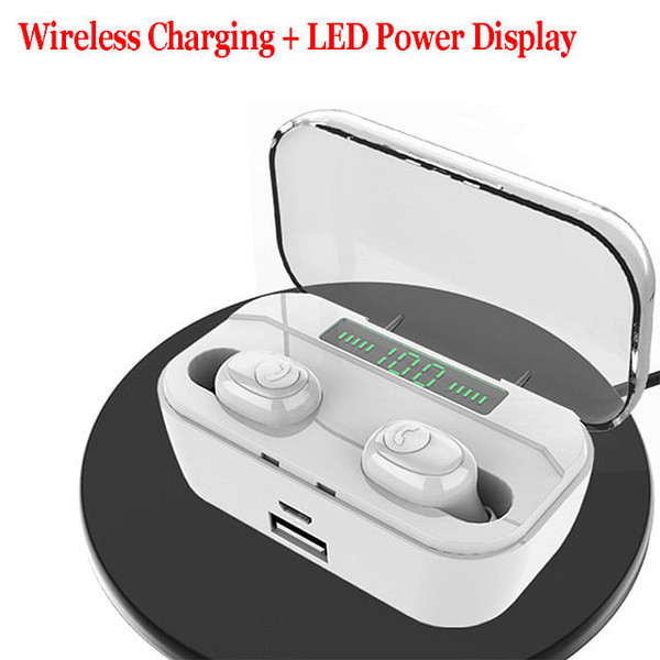 G6s Bluetooth Earphones TWS Wireless 5.0 Handsfree Earphone Sports Bass Earbuds with Mic 3500mAh Ch K484-PEL_09ACOH2S