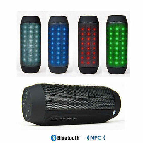 Bluetooth NFC Rainbow LED Lights and Music Speaker with FM Radio F369-435792432